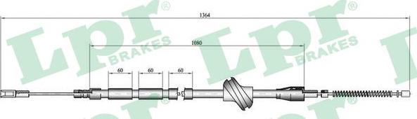 LPR C0042B - Cavo comando, Freno stazionamento www.autoricambit.com