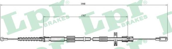 LPR C0050B - Cavo comando, Freno stazionamento www.autoricambit.com