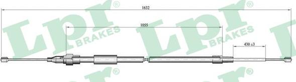 LPR C0063B - Cavo comando, Freno stazionamento www.autoricambit.com