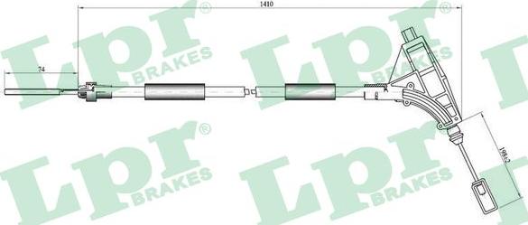 LPR C0010B - Cavo comando, Freno stazionamento www.autoricambit.com