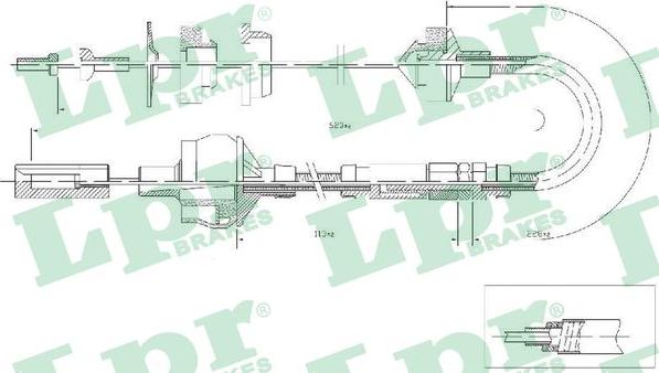 LPR C0012C - Cavo comando, Comando frizione www.autoricambit.com