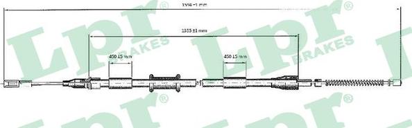 LPR C0038B - Cavo comando, Freno stazionamento www.autoricambit.com