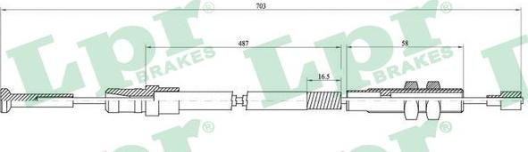 LPR C0038C - Cavo comando, Comando frizione www.autoricambit.com