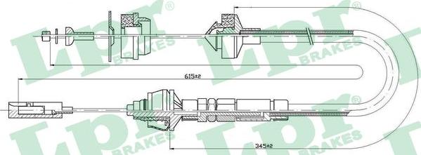 LPR C0025C - Cavo comando, Comando frizione www.autoricambit.com