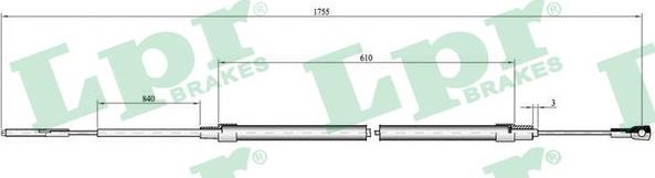 LPR C0073B - Cavo comando, Freno stazionamento www.autoricambit.com