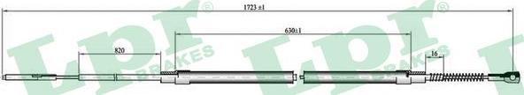 LPR C0072B - Cavo comando, Freno stazionamento www.autoricambit.com