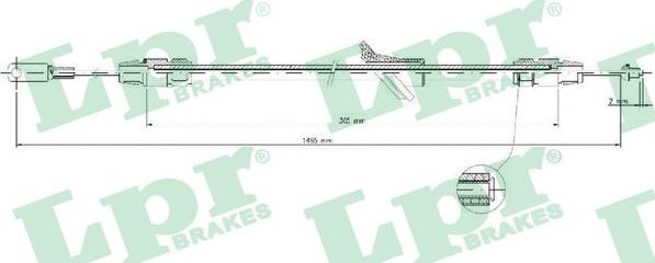 LPR C0140B - Cavo comando, Freno stazionamento www.autoricambit.com