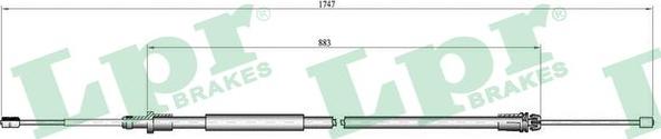 LPR C0100B - Cavo comando, Freno stazionamento www.autoricambit.com