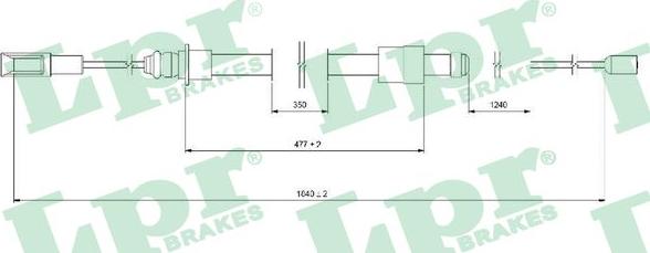 LPR C0101B - Cavo comando, Freno stazionamento www.autoricambit.com