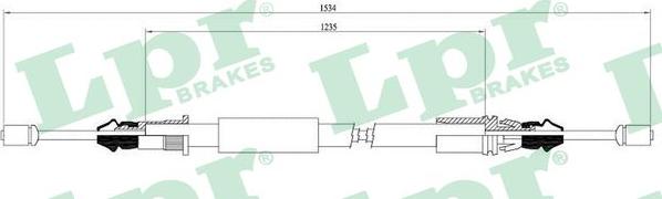 LPR C0108B - Cavo comando, Freno stazionamento www.autoricambit.com