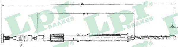 LPR C0185B - Cavo comando, Freno stazionamento www.autoricambit.com