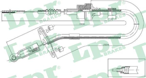 LPR C0132C - Cavo comando, Comando frizione www.autoricambit.com