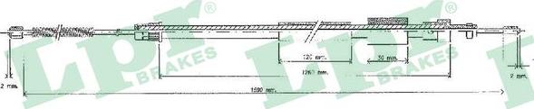 LPR C0121B - Cavo comando, Freno stazionamento www.autoricambit.com