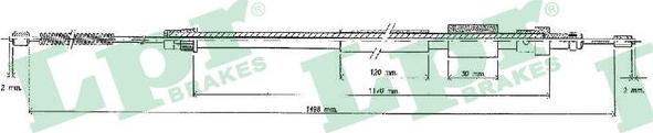 LPR C0122B - Cavo comando, Freno stazionamento www.autoricambit.com