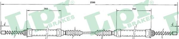 LPR C0170B - Cavo comando, Freno stazionamento www.autoricambit.com