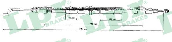 LPR C0898B - Cavo comando, Freno stazionamento www.autoricambit.com