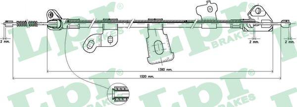 LPR C0893B - Cavo comando, Freno stazionamento www.autoricambit.com