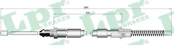 LPR C0836B - Cavo comando, Freno stazionamento www.autoricambit.com