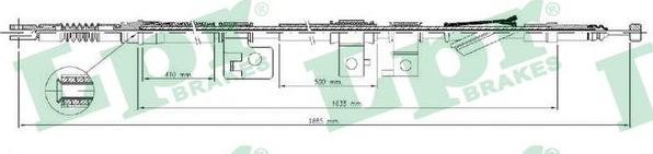 LPR C0309B - Cavo comando, Freno stazionamento www.autoricambit.com