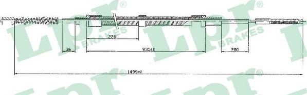 LPR C0304B - Cavo comando, Freno stazionamento www.autoricambit.com