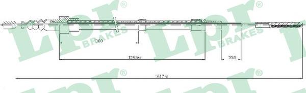 LPR C0305B - Cavo comando, Freno stazionamento www.autoricambit.com