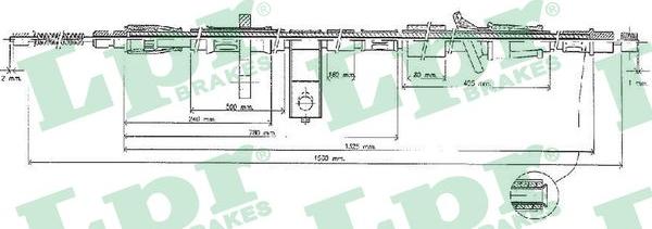 LPR C0319B - Cavo comando, Freno stazionamento www.autoricambit.com