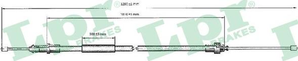 LPR C0334B - Cavo comando, Freno stazionamento www.autoricambit.com