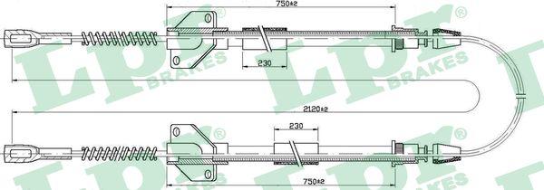 LPR C0333B - Cavo comando, Freno stazionamento www.autoricambit.com