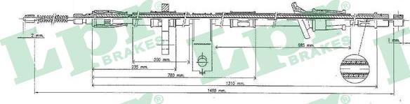 LPR C0321B - Cavo comando, Freno stazionamento www.autoricambit.com