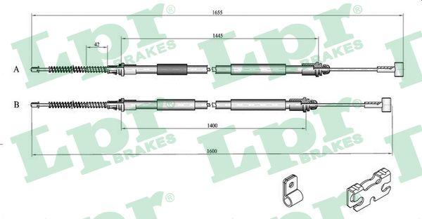 LPR C0246B - Cavo comando, Freno stazionamento www.autoricambit.com