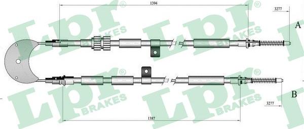 LPR C0243B - Cavo comando, Freno stazionamento www.autoricambit.com