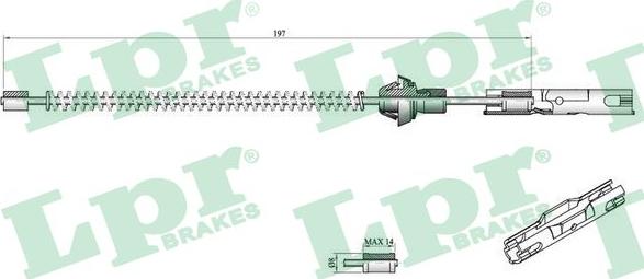 LPR C0250B - Cavo comando, Freno stazionamento www.autoricambit.com