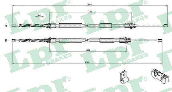 LPR C0269B - Cavo comando, Freno stazionamento www.autoricambit.com