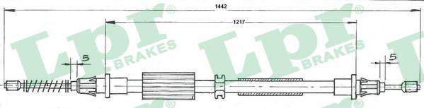 LPR C0264B - Cavo comando, Freno stazionamento www.autoricambit.com