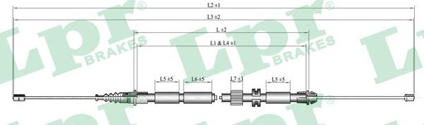 LPR C0263B - Cavo comando, Freno stazionamento www.autoricambit.com