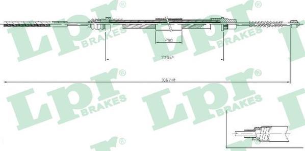 LPR C0209B - Cavo comando, Freno stazionamento www.autoricambit.com