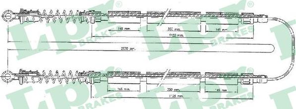 LPR C0203B - Cavo comando, Freno stazionamento www.autoricambit.com