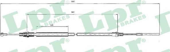 LPR C0214B - Cavo comando, Freno stazionamento www.autoricambit.com