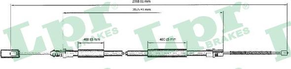 LPR C0211B - Cavo comando, Freno stazionamento www.autoricambit.com