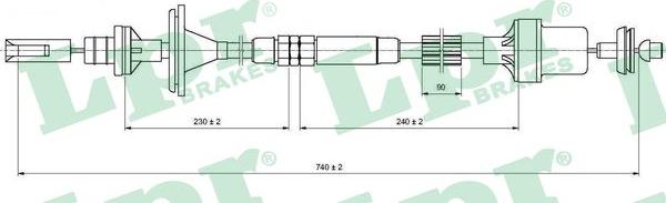 LPR C0213C - Cavo comando, Comando frizione www.autoricambit.com