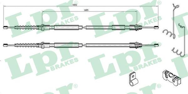 LPR C0285B - Cavo comando, Freno stazionamento www.autoricambit.com