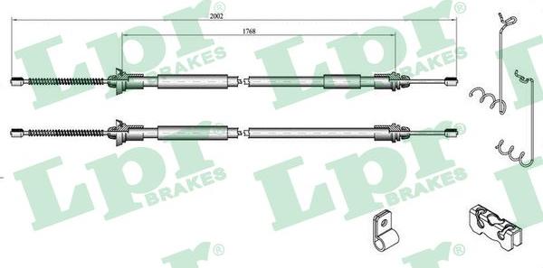 LPR C0282B - Cavo comando, Freno stazionamento www.autoricambit.com