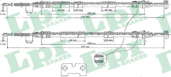 LPR C0229B - Cavo comando, Freno stazionamento www.autoricambit.com