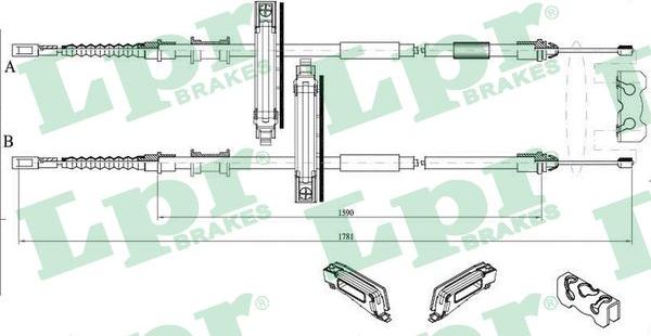 LPR C0226B - Cavo comando, Freno stazionamento www.autoricambit.com