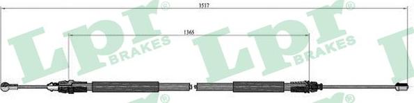 LPR C0748B - Cavo comando, Freno stazionamento www.autoricambit.com