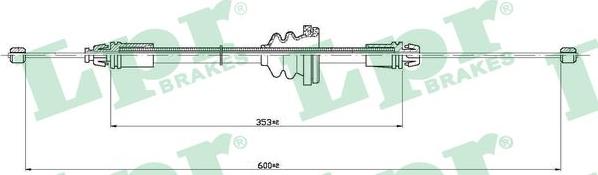 LPR C0754B - Cavo comando, Freno stazionamento www.autoricambit.com