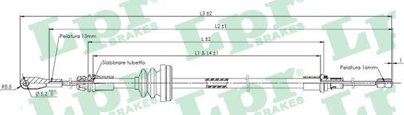 LPR C0755B - Cavo comando, Freno stazionamento www.autoricambit.com