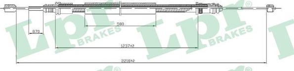 LPR C0704B - Cavo comando, Freno stazionamento www.autoricambit.com