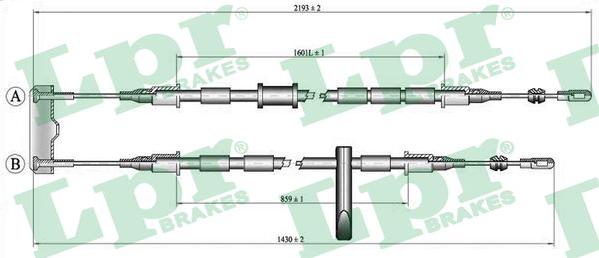 LPR C0786B - Cavo comando, Freno stazionamento www.autoricambit.com