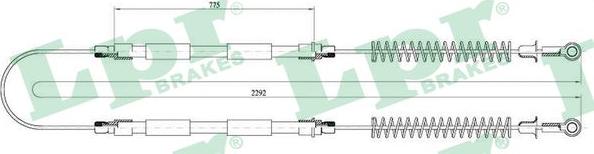 LPR C0773B - Cavo comando, Freno stazionamento www.autoricambit.com